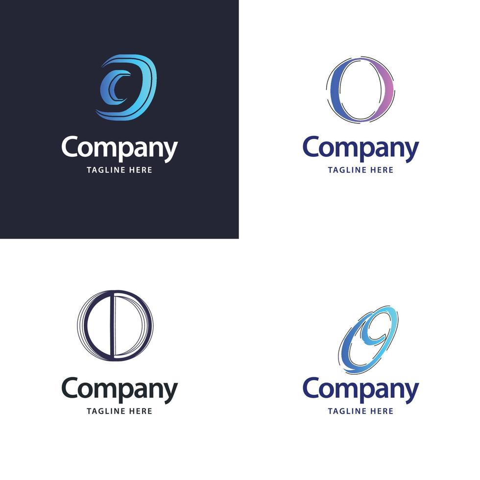 Letter O Big Logo Pack Design Creative Modern logos design for your business vector