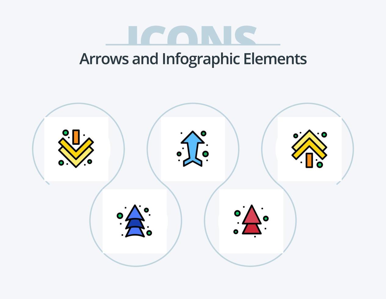 Arrow Line Filled Icon Pack 5 Icon Design. . intersection. up. intersect. rewind vector
