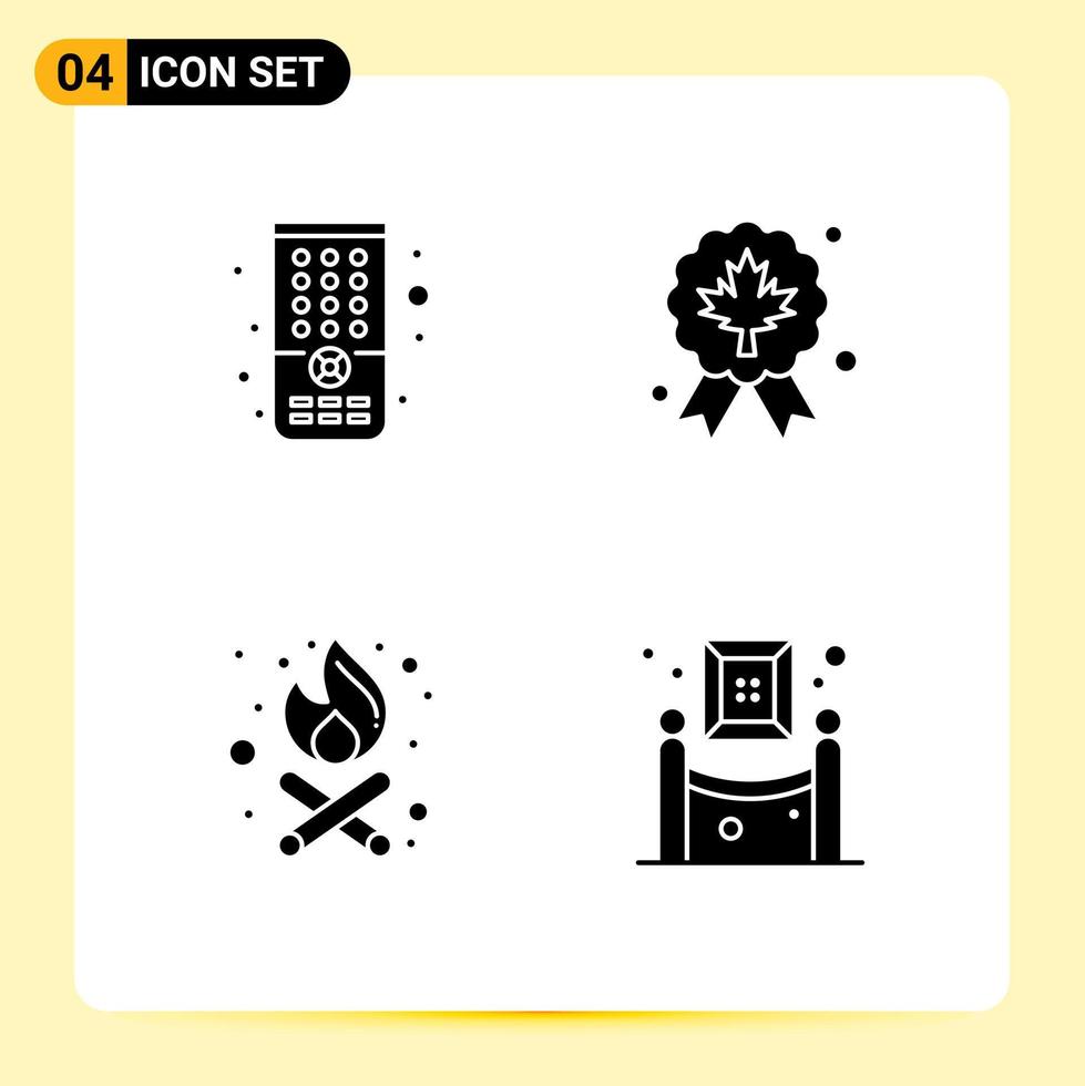 Pictogram Set of Simple Solid Glyphs of control party time leaf quality exhibition Editable Vector Design Elements
