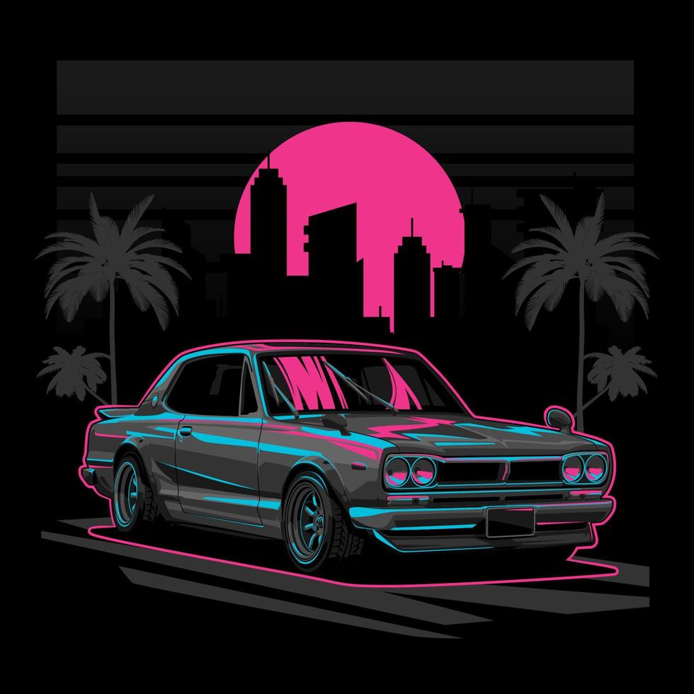 Modern and fast vehicle racing Vector illustration