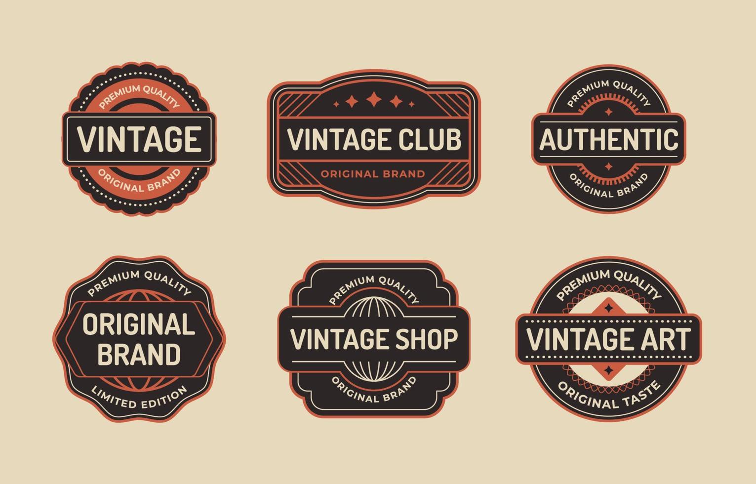 Vintage Badge Set vector