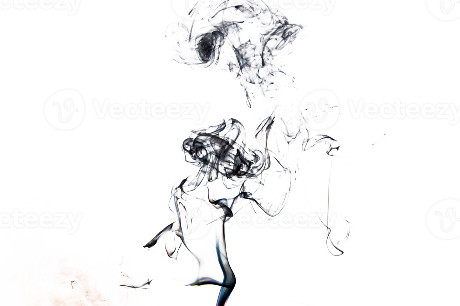 Smoke effect texture. Transparent background. Isolated. Smokey and mistic effect. Spirit wave. PNG image.