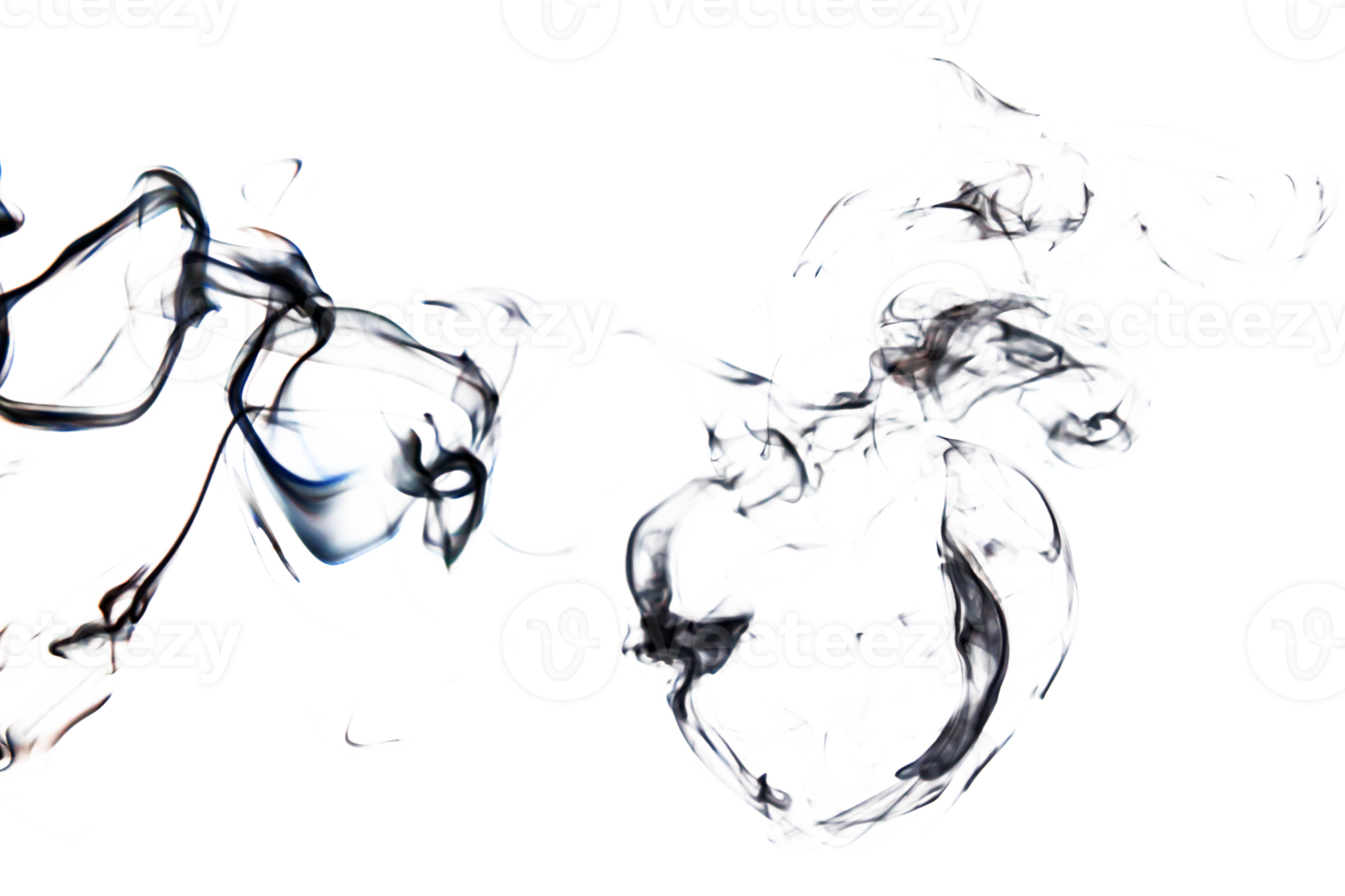 Smoke effect texture. Transparent background. Isolated. Smokey and mistic effect. Spirit wave. PNG image.