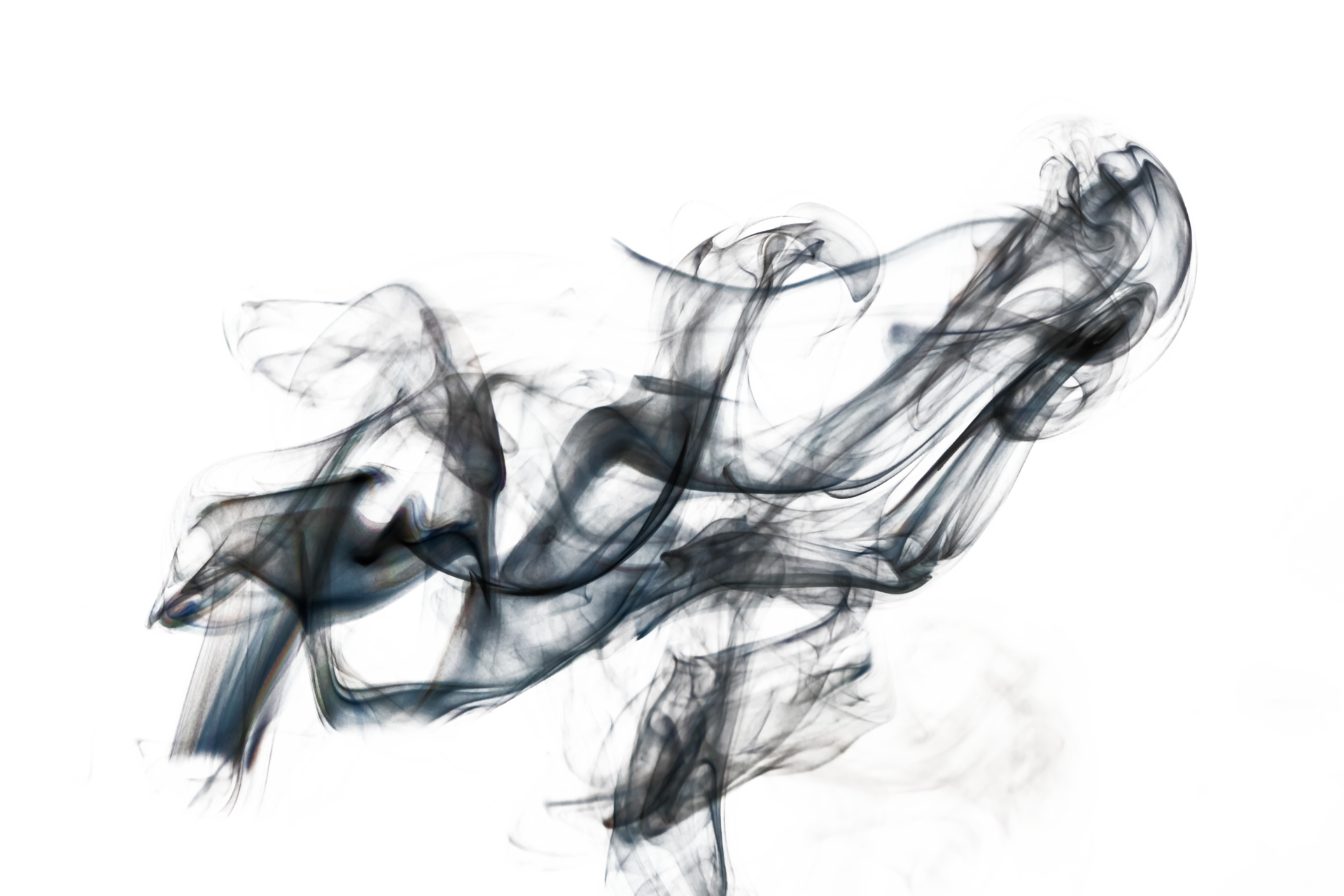 Smoke effect texture. Transparent background. Isolated. Smokey and