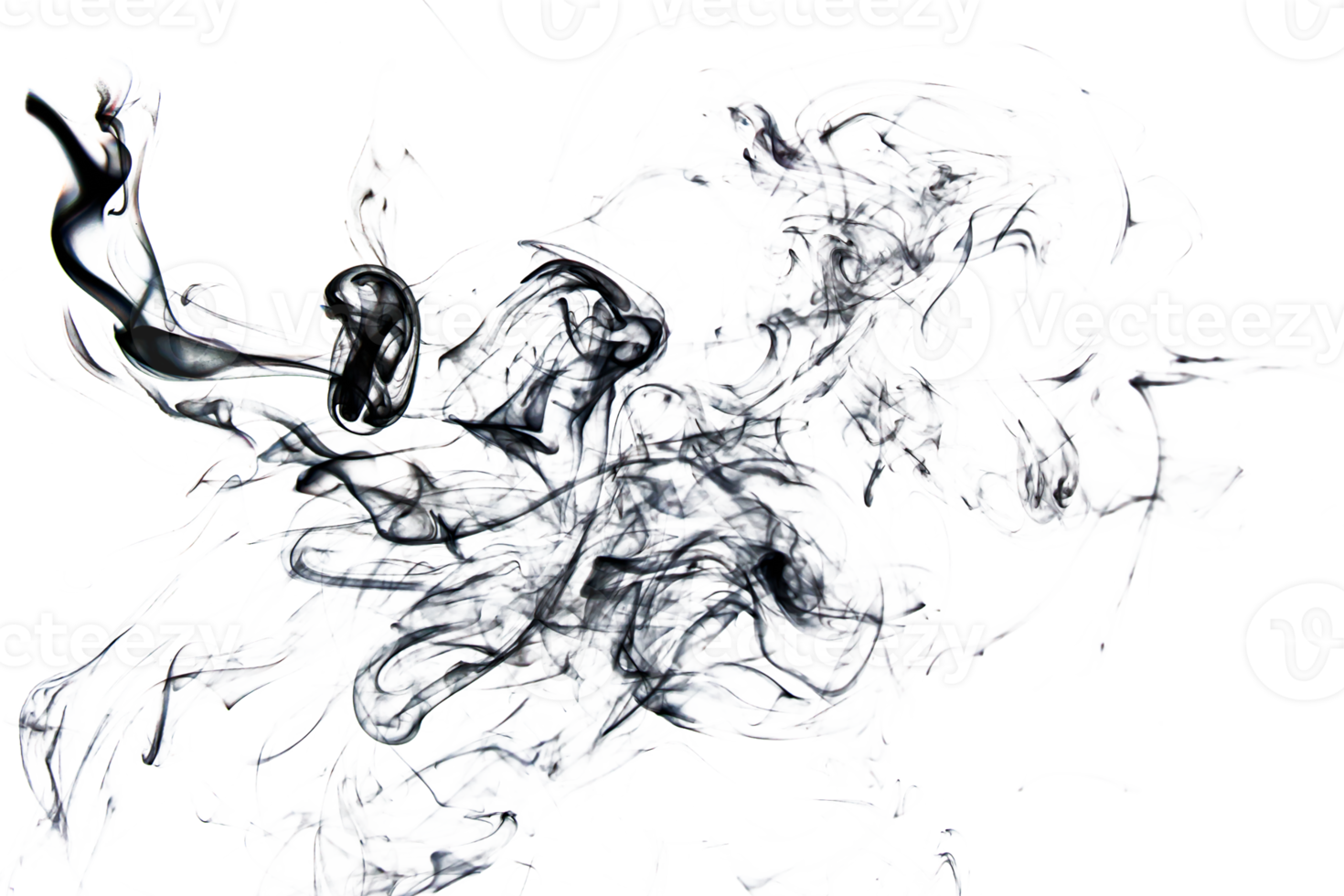 Smoke effect texture. Transparent background. Isolated. Smokey and mistic effect. Spirit wave. png