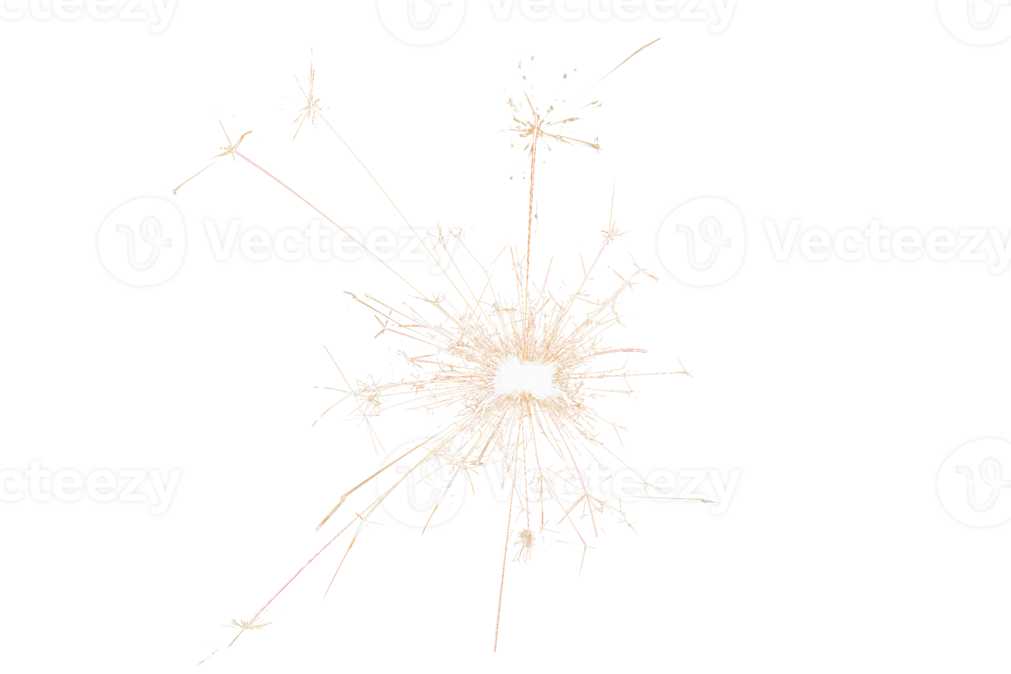 brandend sterretje geïsoleerd Aan transparant achtergrond. vuurwerk thema. licht effect en textuur. Kerstmis en nieuw jaar decoratie. PNG afbeelding.