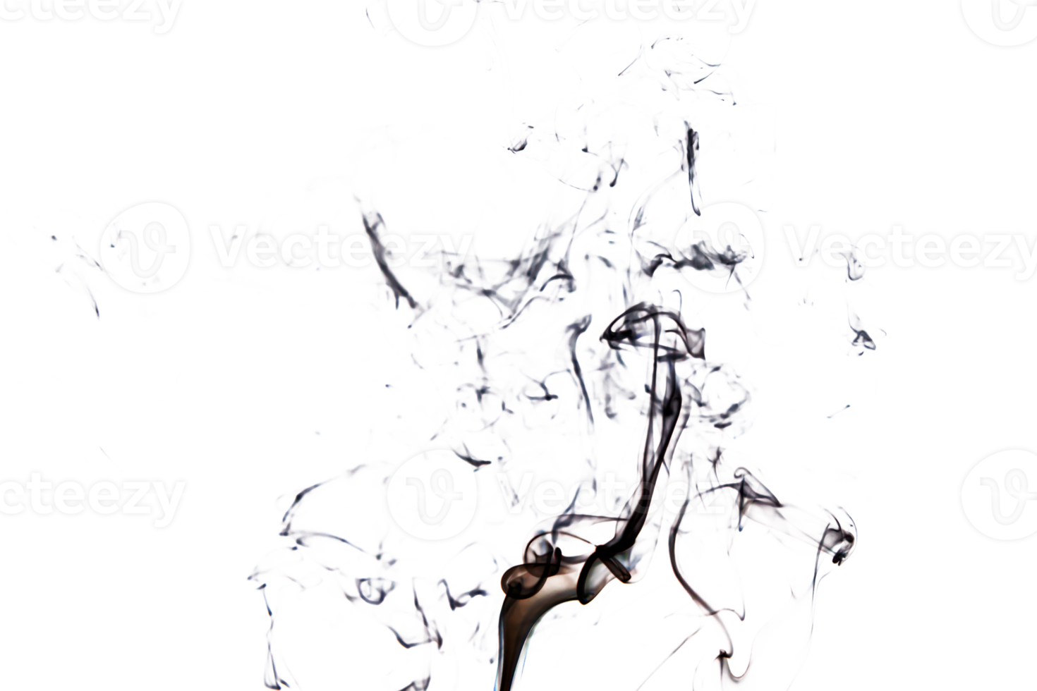 Smoke effect texture. Transparent background. Isolated. Smokey and mistic effect. Spirit wave. PNG image.