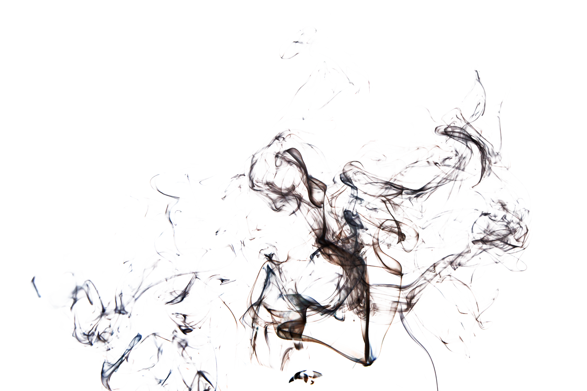 Smoke effect texture. Transparent background. Isolated. Smokey and