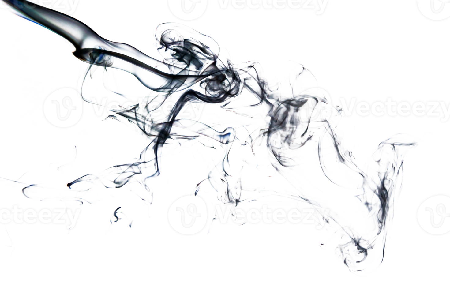 Smoke effect texture. Transparent background. Isolated. Smokey and mistic effect. Spirit wave. PNG image.