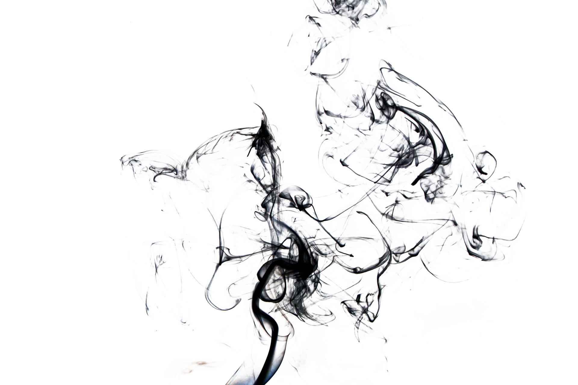 Smoke effect texture. Transparent background. Isolated. Smokey and