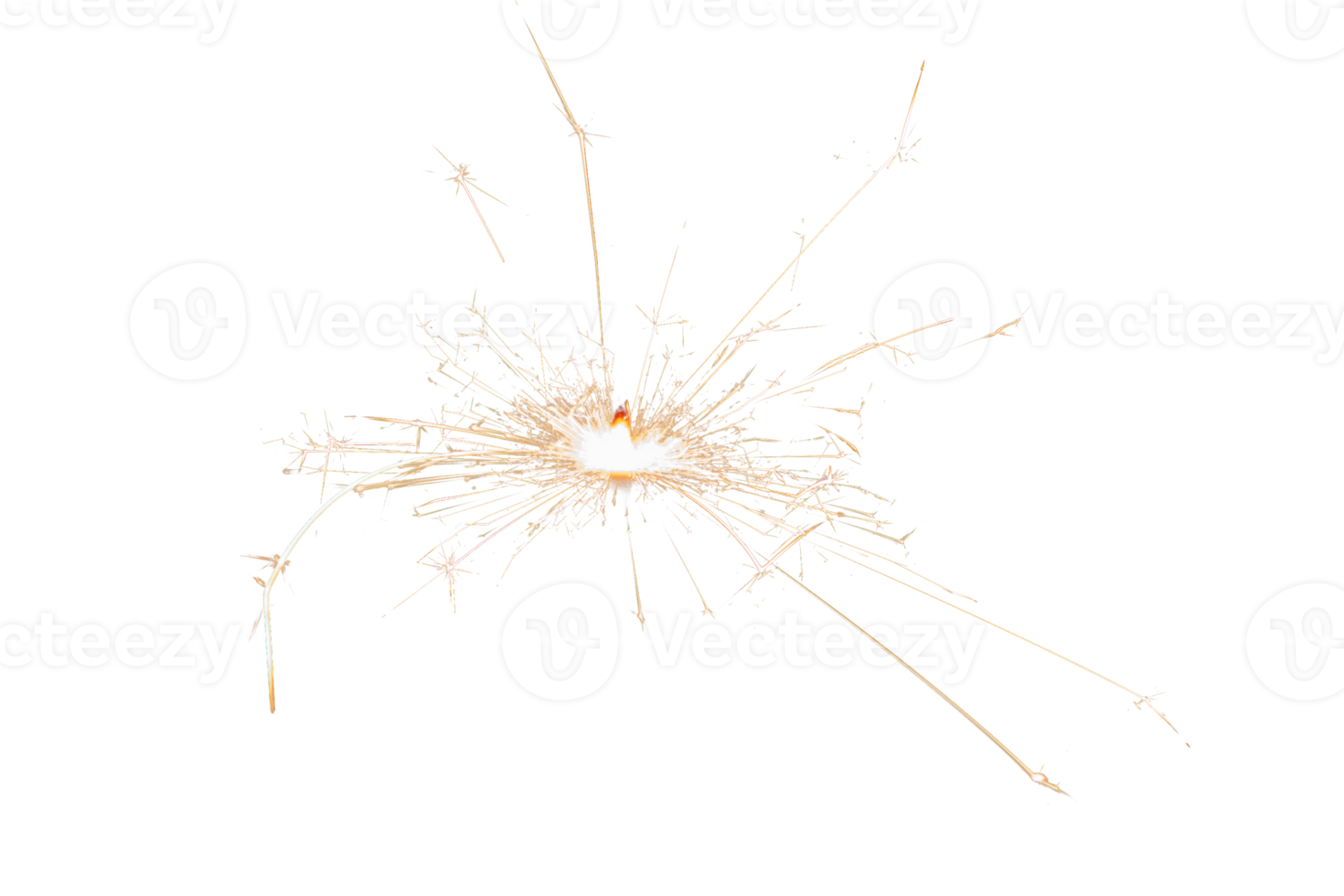 brandend sterretje geïsoleerd Aan transparant achtergrond. vuurwerk thema. licht effect en textuur. Kerstmis en nieuw jaar decoratie. PNG afbeelding.