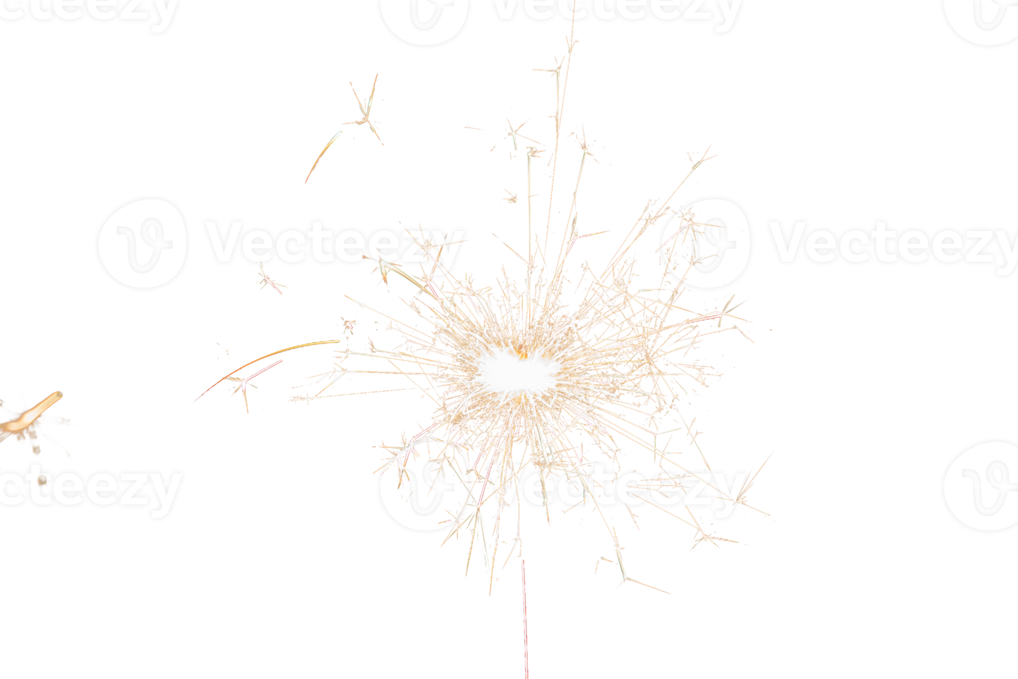 brandend sterretje geïsoleerd Aan transparant achtergrond. vuurwerk thema. licht effect en textuur. Kerstmis en nieuw jaar decoratie. PNG afbeelding.