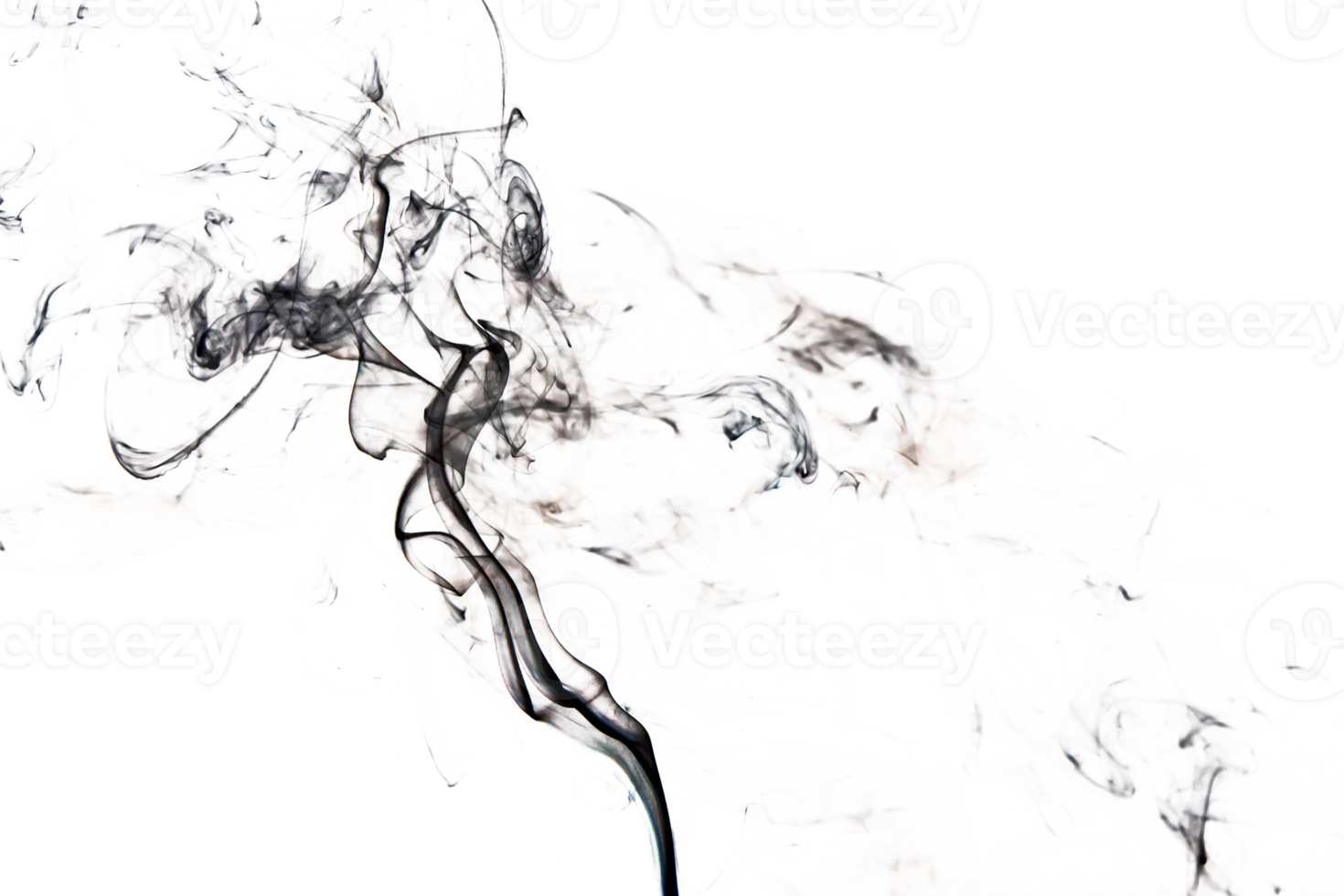 Smoke effect texture. Transparent background. Isolated. Smokey and mistic effect. Spirit wave. PNG image.