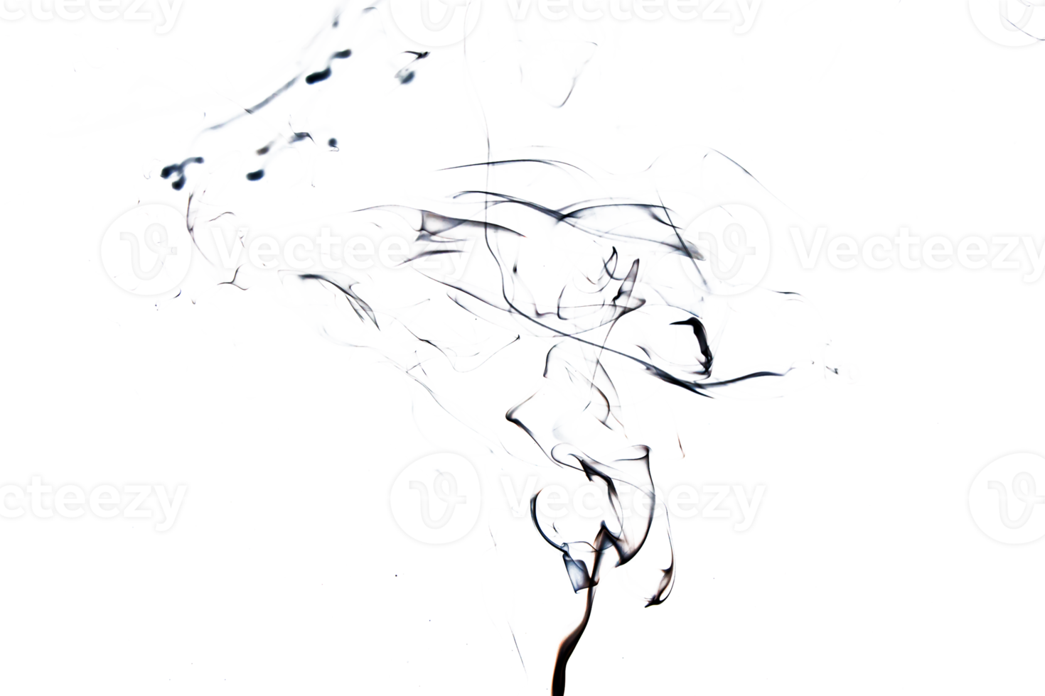 Smoke effect texture. Transparent background. Isolated. Smokey and mistic effect. Spirit wave. PNG image.