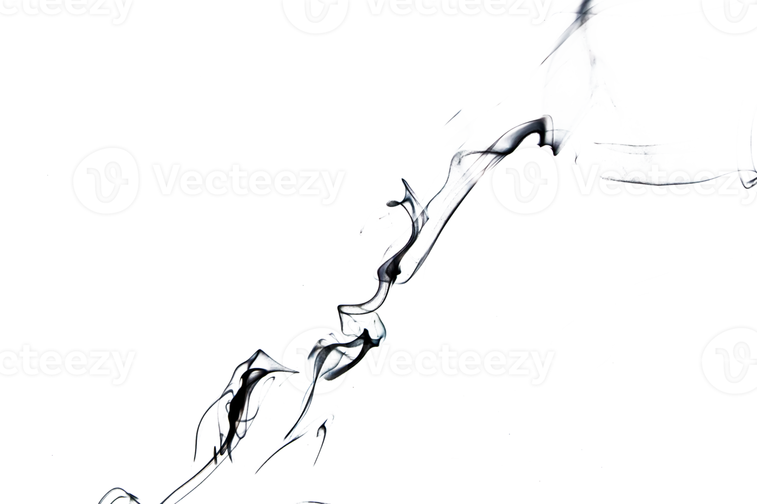 Smoke effect texture. Transparent background. Isolated. Smokey and mistic effect. Spirit wave. PNG image.