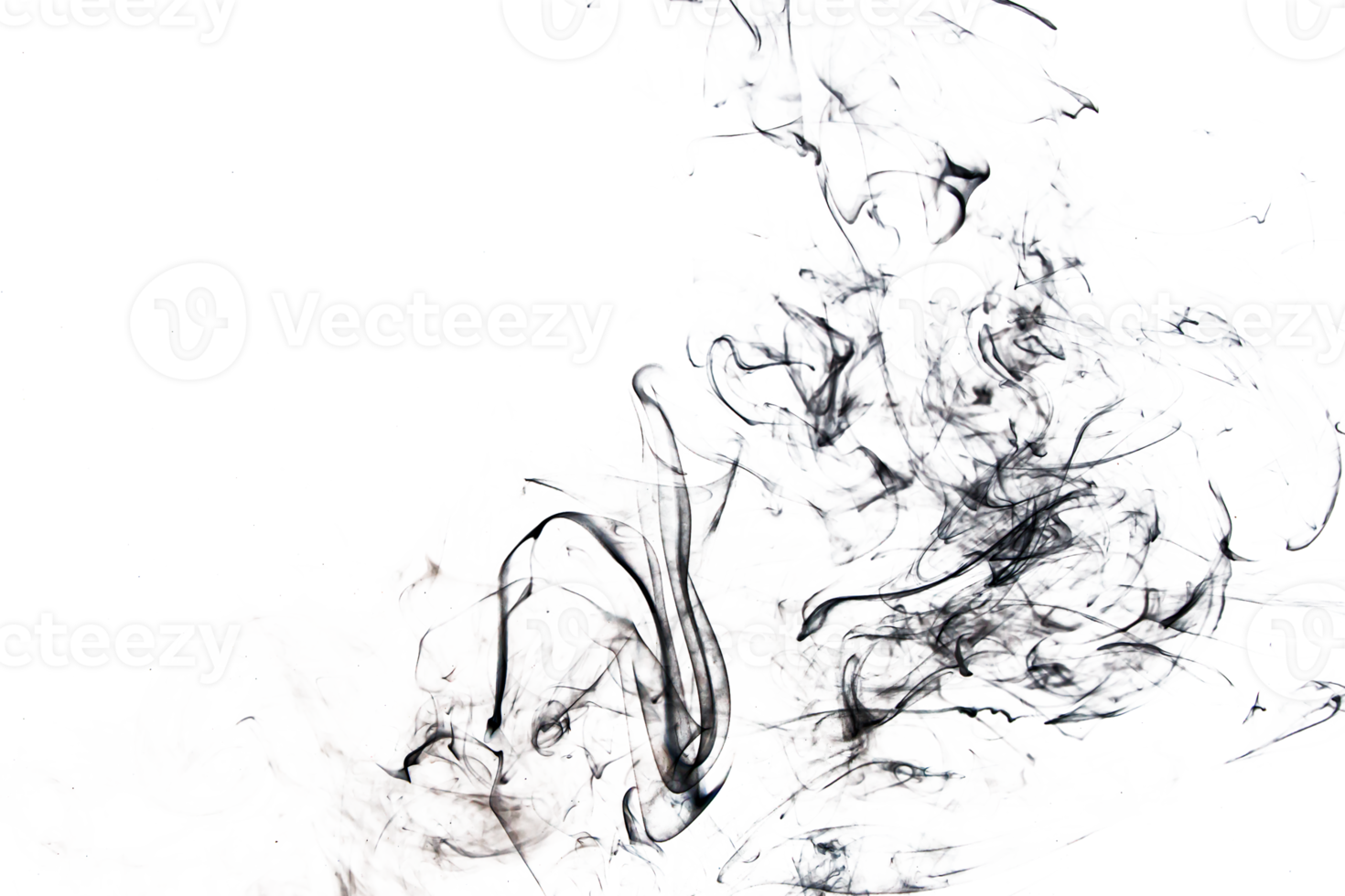 Smoke effect texture. Transparent background. Isolated. Smokey and mistic effect. Spirit wave. PNG image.