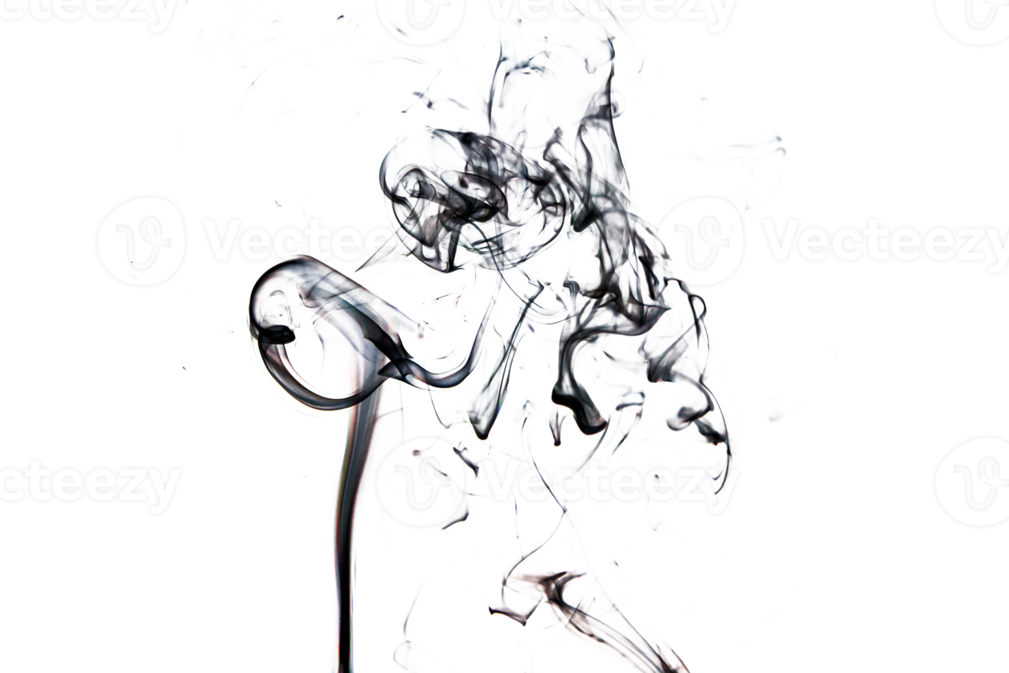 Smoke effect texture. Transparent background. Isolated. Smokey and mistic effect. Spirit wave. PNG image.