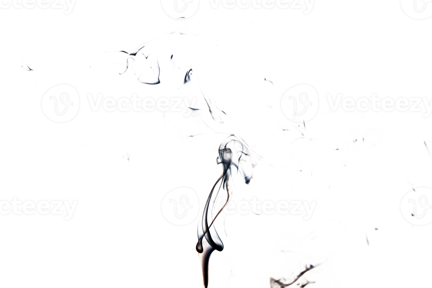 Smoke effect texture. Transparent background. Isolated. Smokey and mistic effect. Spirit wave. PNG image.