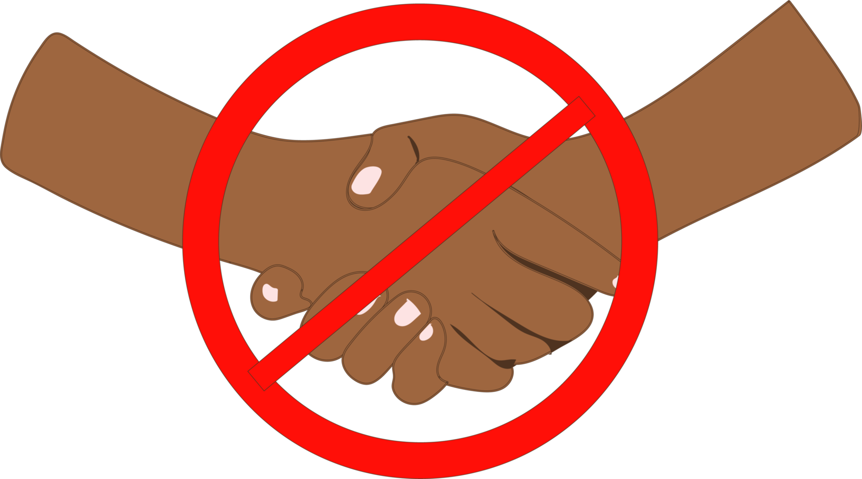 Prohibition of shaking hands. Greeting with hands. Social distance. png