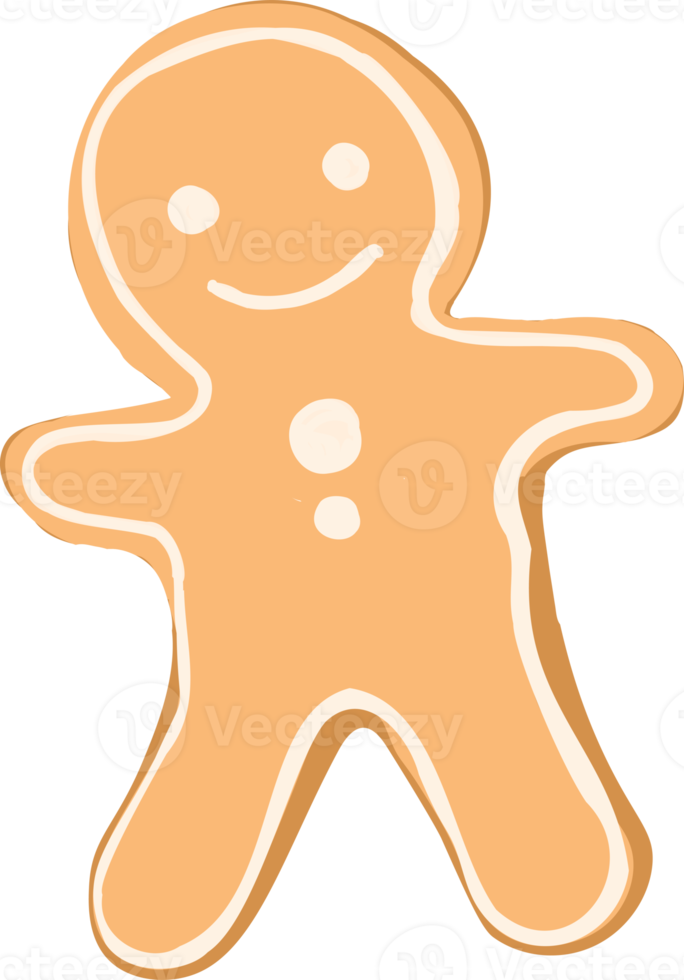 icono de color plano de galleta o galleta navideña de hombre de pan de jengibre para aplicaciones y sitios web de alimentos png