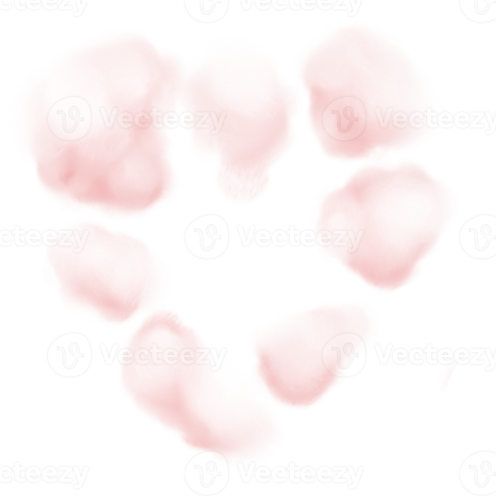 pink clouds heart. Valentine's day cloud. Fluffy cloud isolated. Soft fluffy in the shape of a heart. The smoke is pink. png
