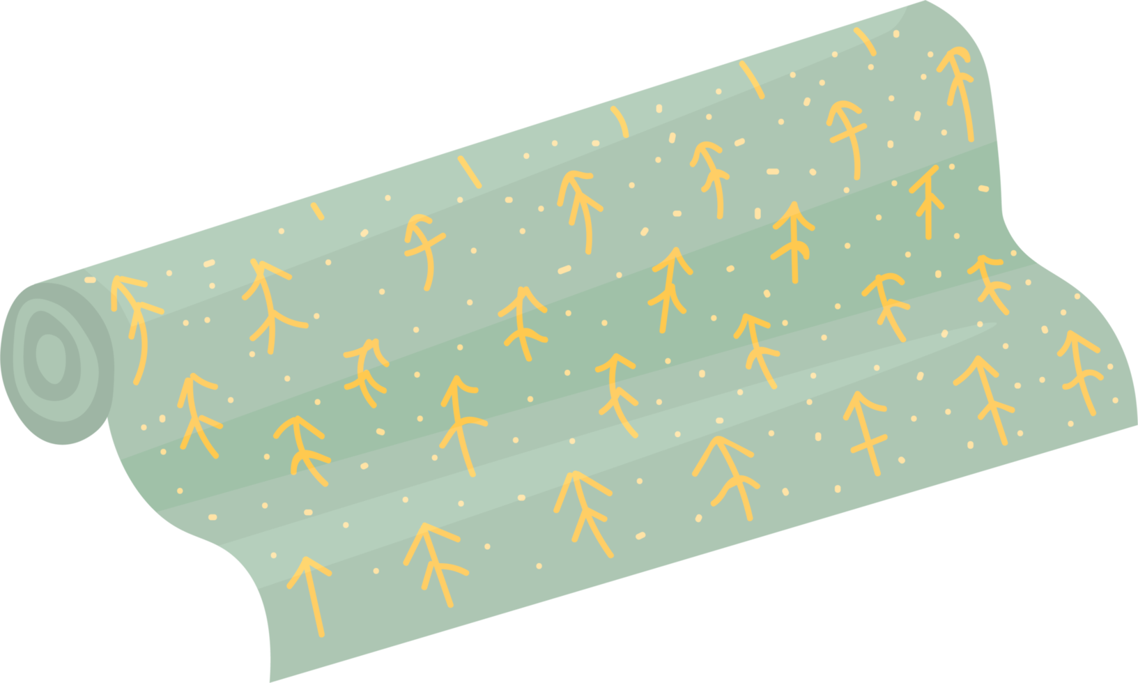 Wrapping paper with Christmas trees. png