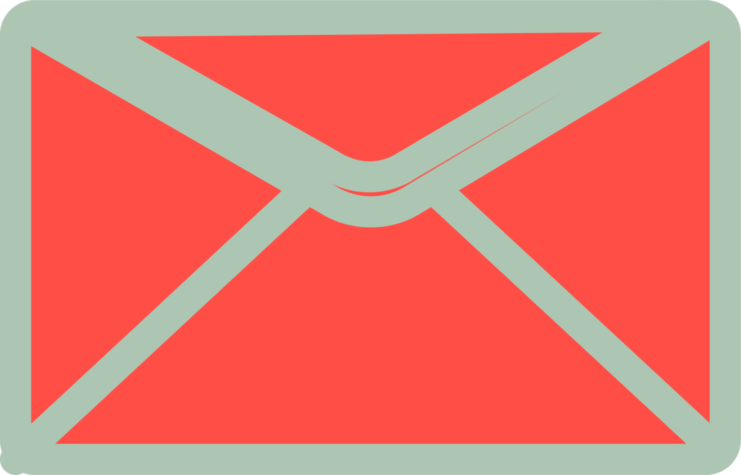 Red craft envelope. Post office. png