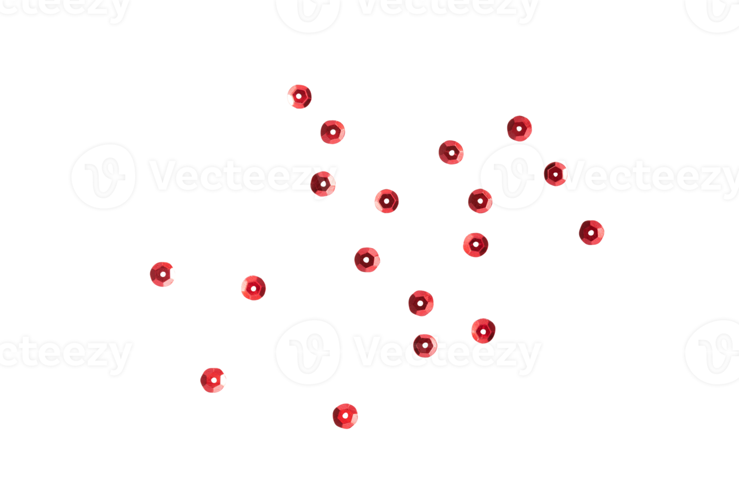 Konfetti mit roten Punkten, rot funkelnder Dekorationsausschnitt, png-Datei png