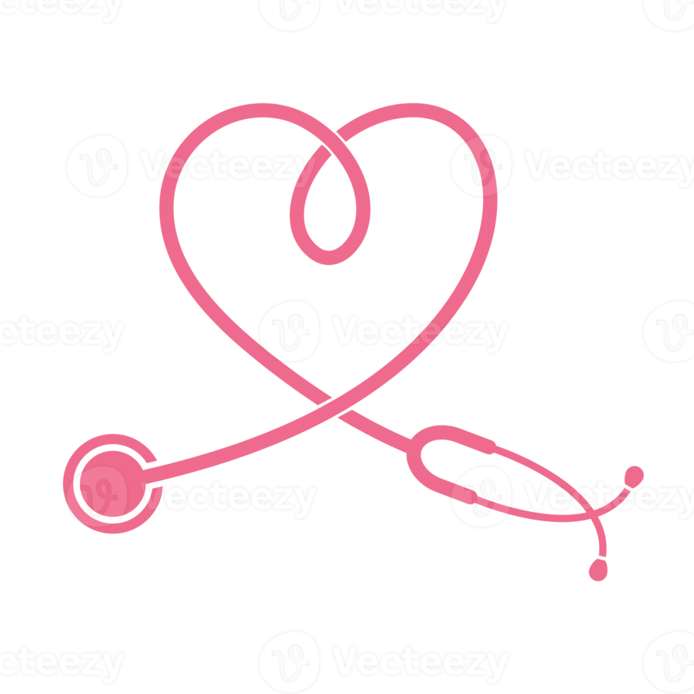 Heart shaped stethoscope png