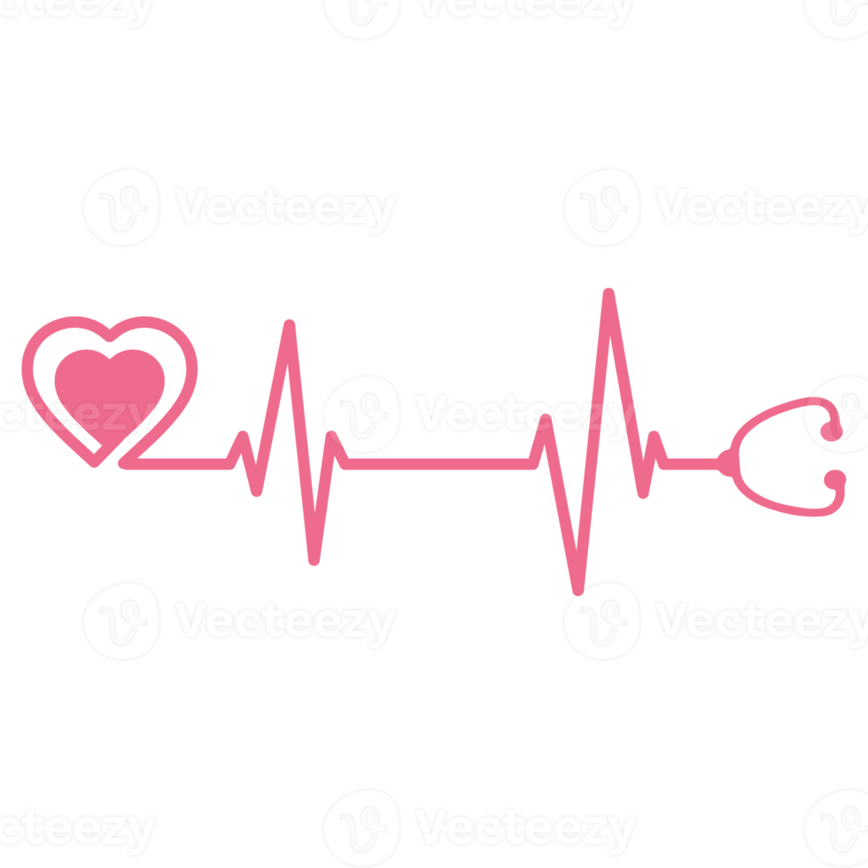 Heart pulse Cardiogram line  Heartbeat png