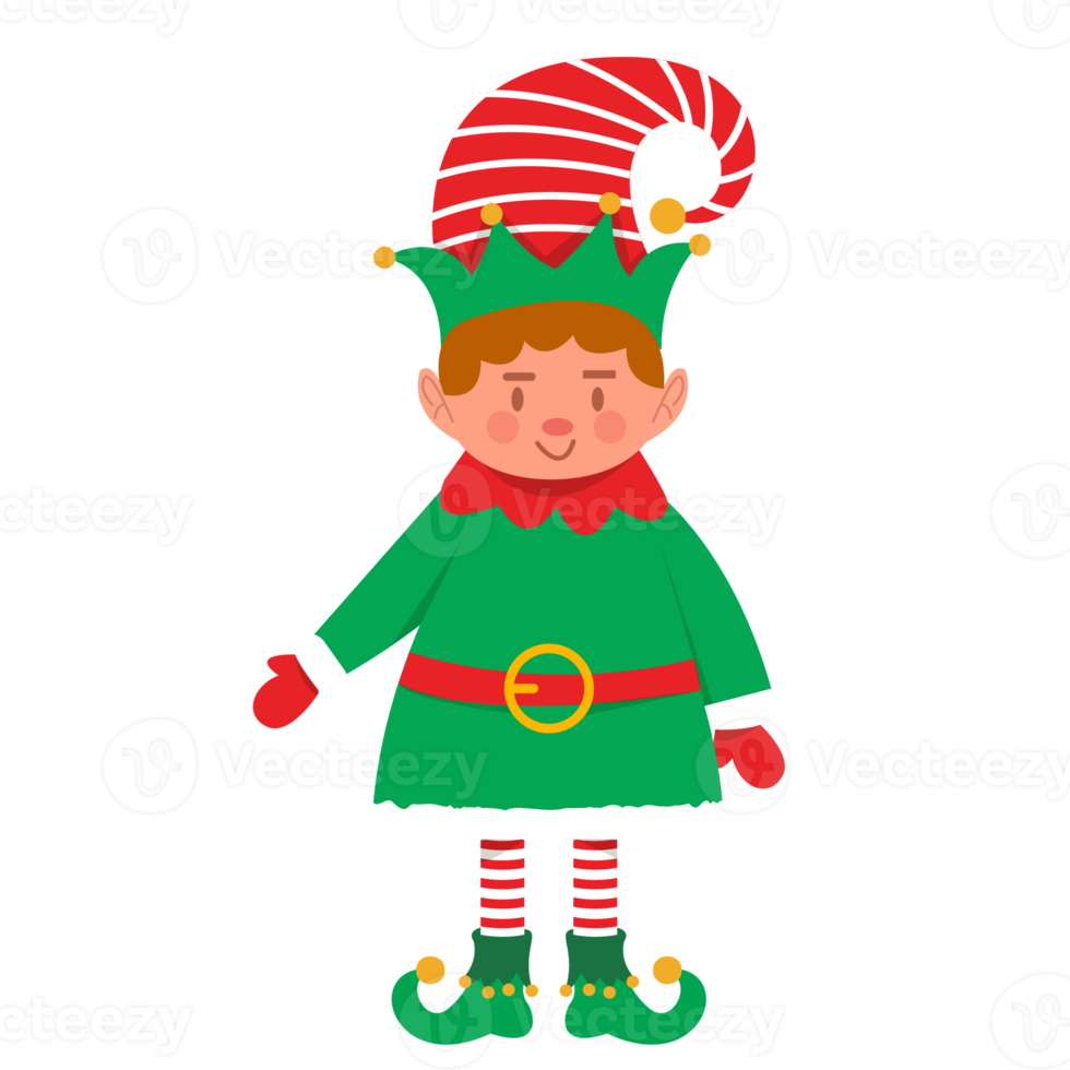 Elf man poses for Christmas png