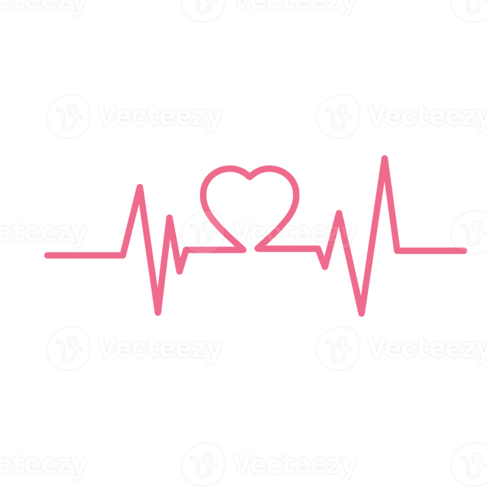 Heart pulse Cardiogram line  Heartbeat png