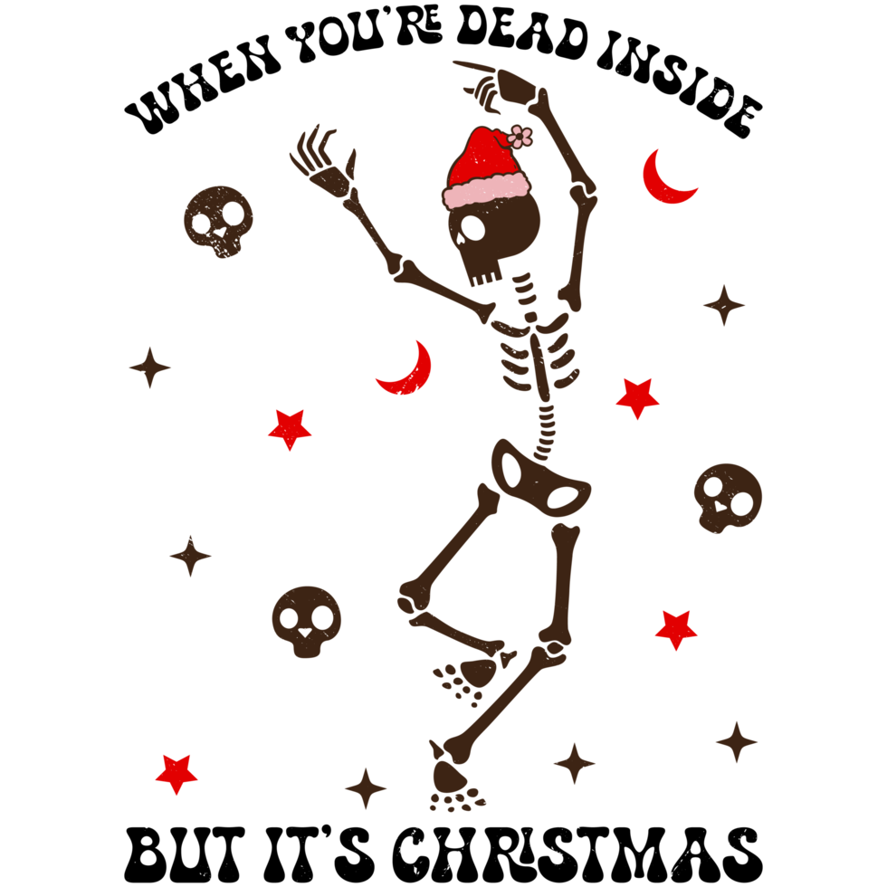esqueleto navidad png