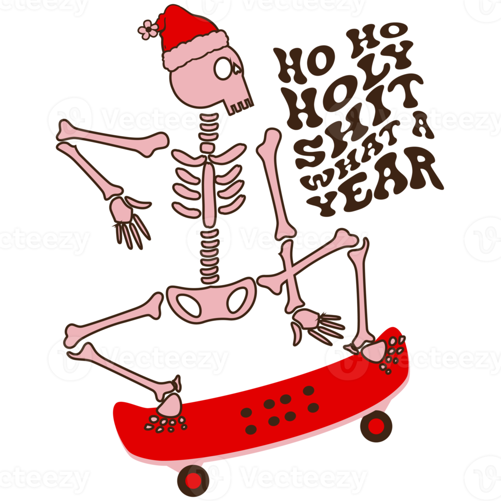 Skeleton Christmas PNG