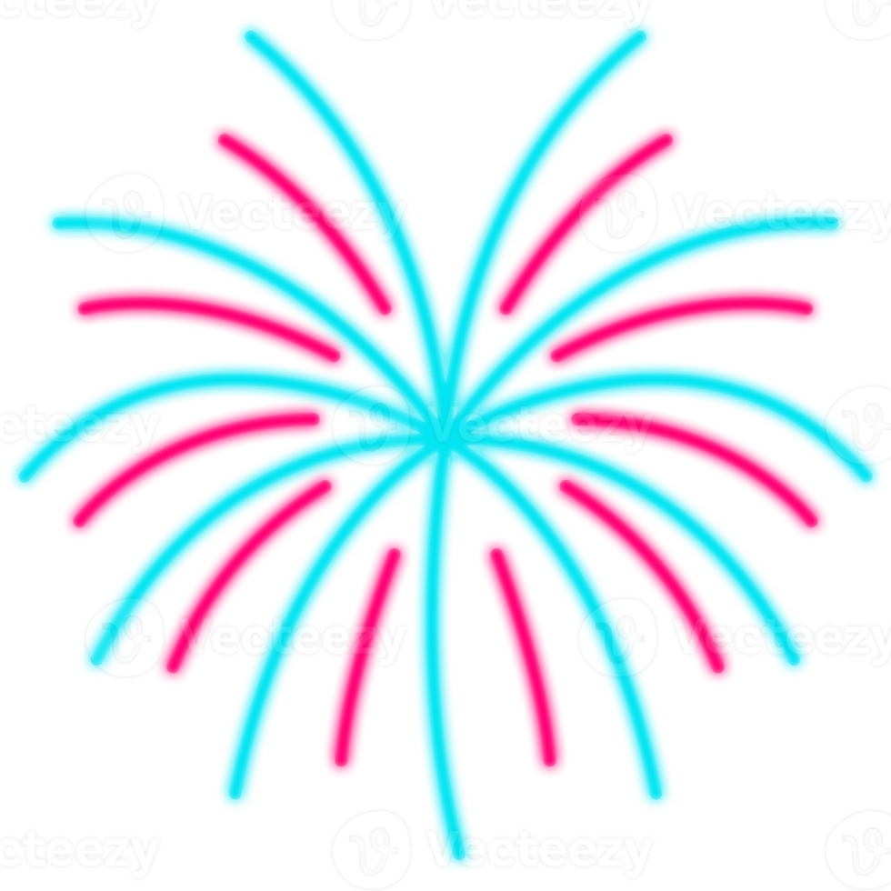 Glowing firework neon, firework burst, Sparkling firework neon png