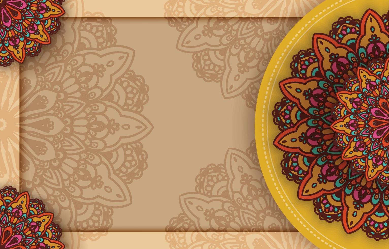 Ethnic Mandala Frame Background vector