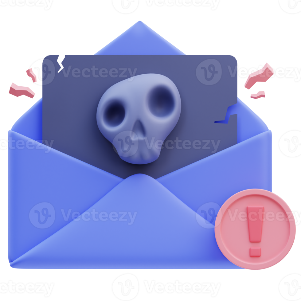 3d Illustration Internet Security black mail png