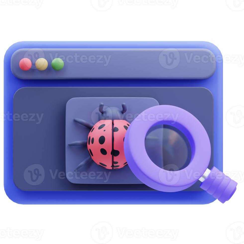 3d Illustration Internet Security web bugs png