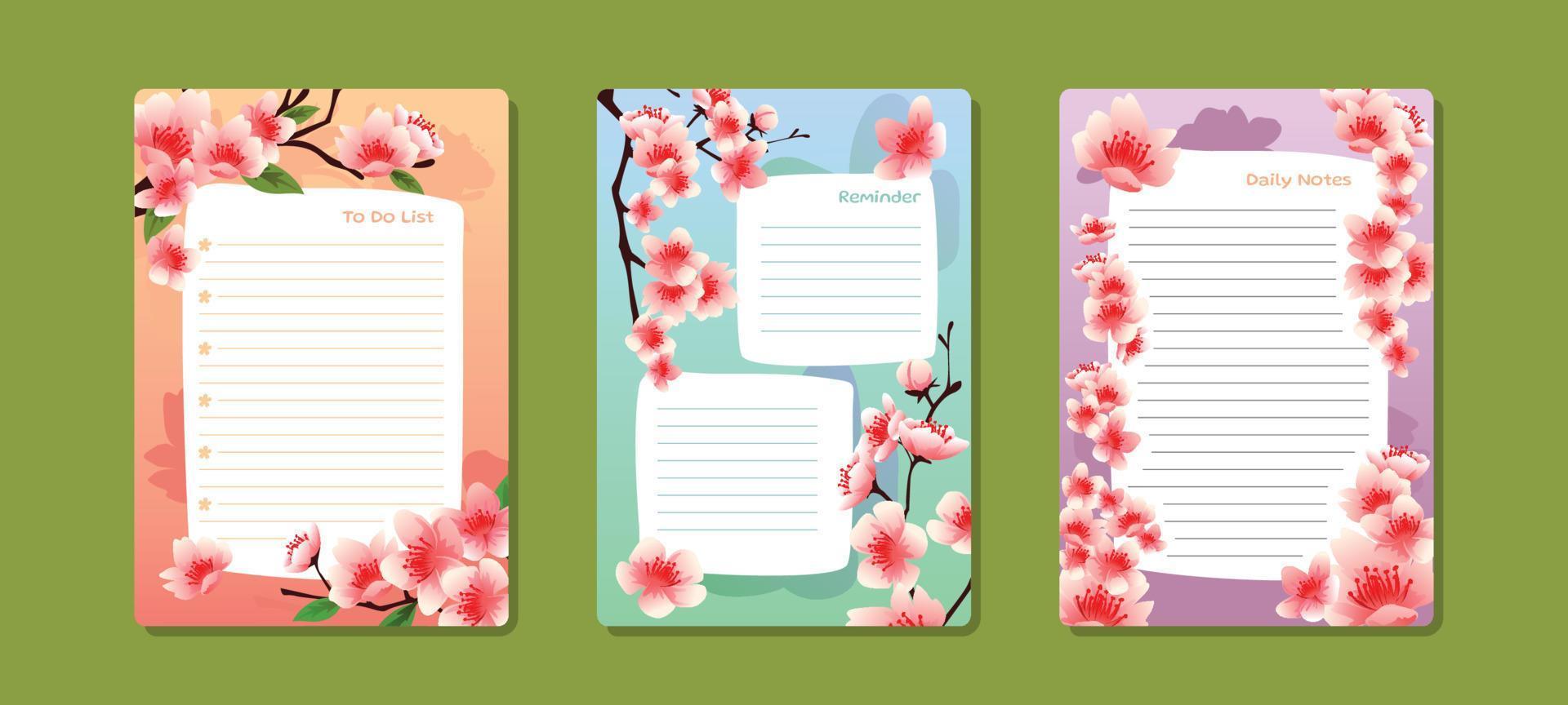 Cherry Blossom Journal vector
