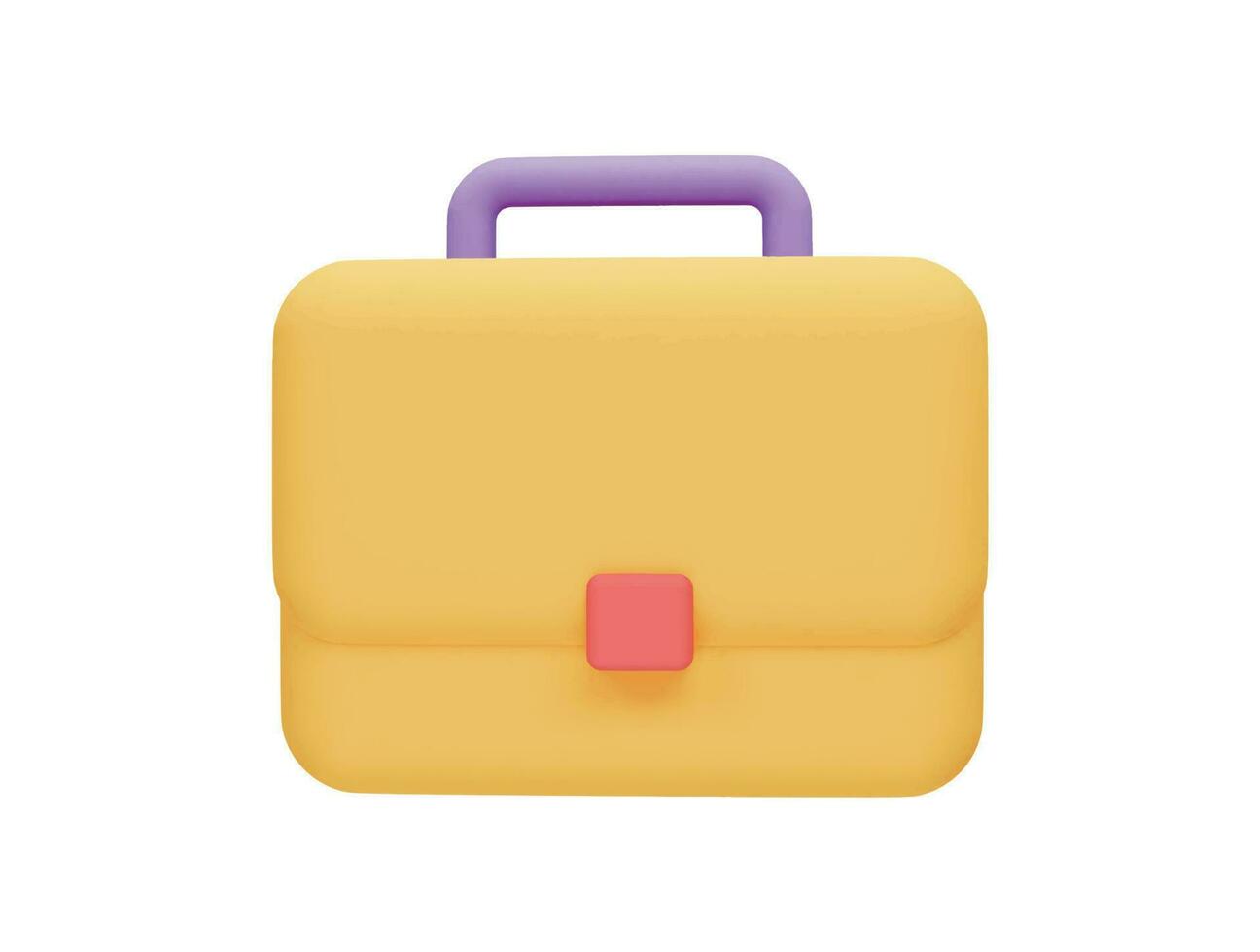 businessman briefcase with 3d vector icon cartoon minimal style