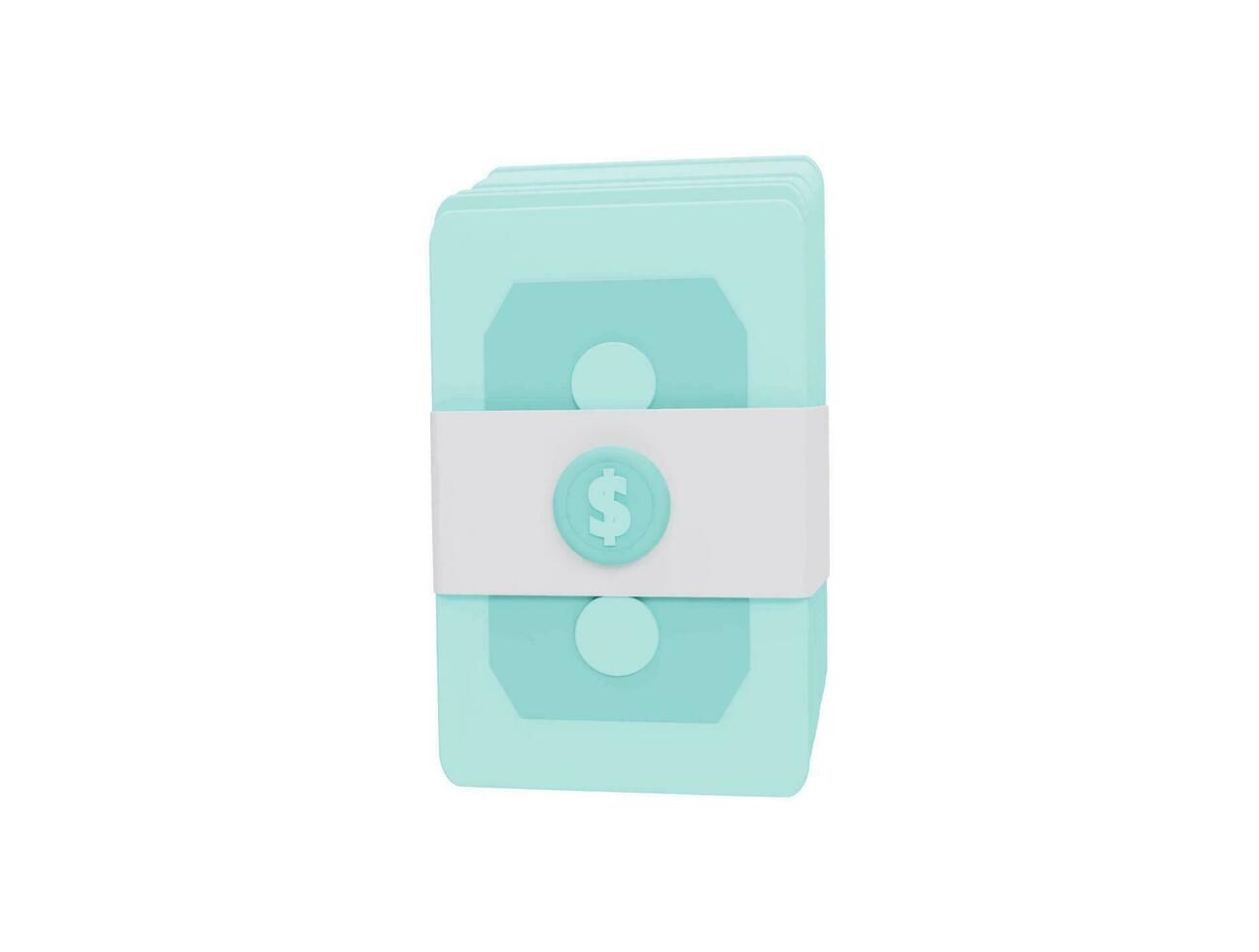 Dollar with 3d vector icon cartoon minimal style