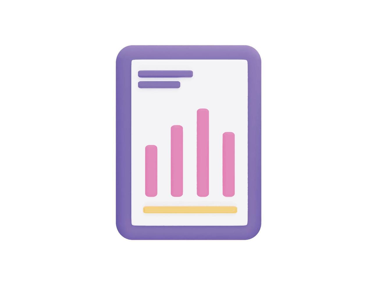 analyzing data concept with 3d vector icon cartoon minimal style