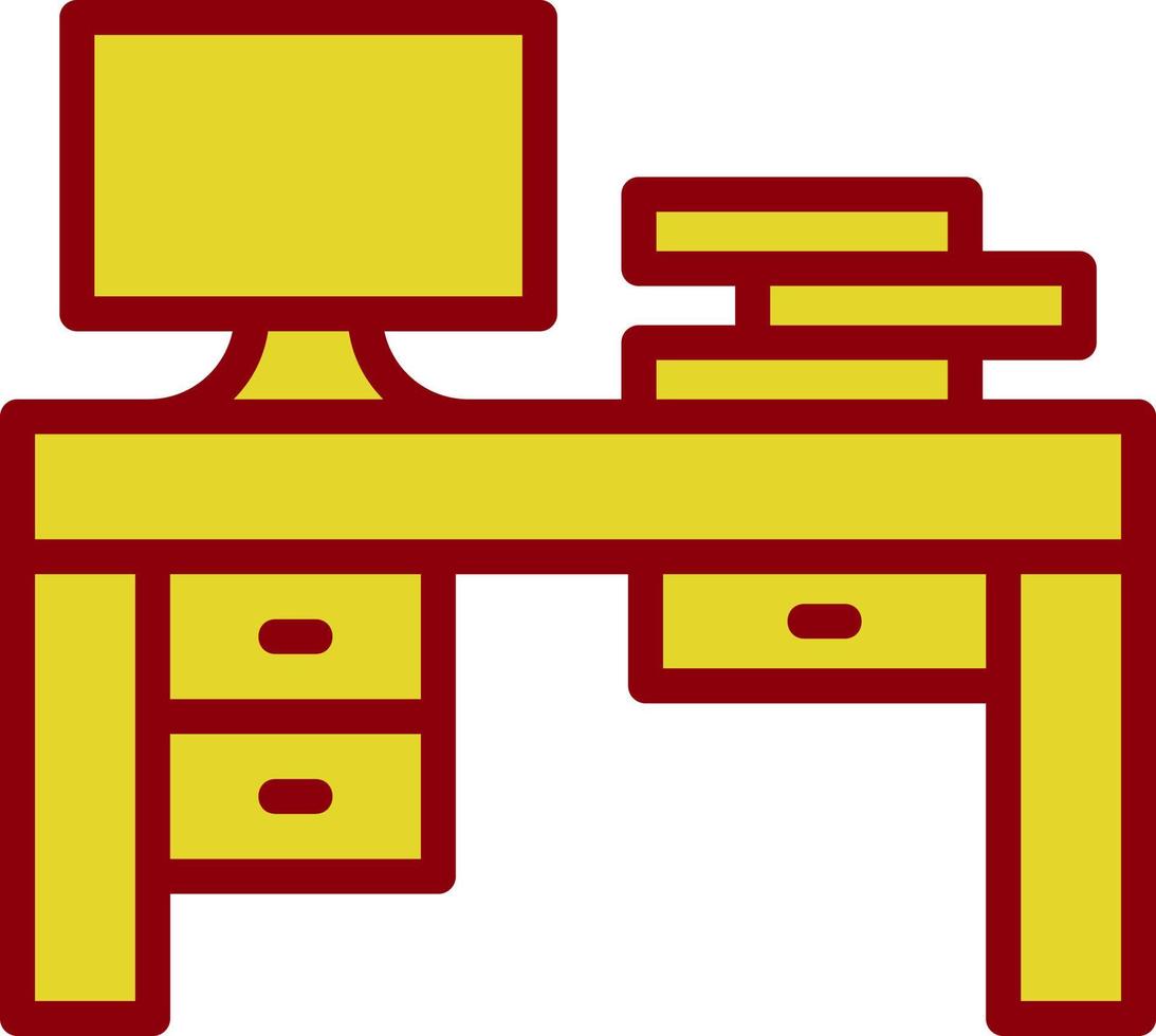 Office Table Vector Icon Design