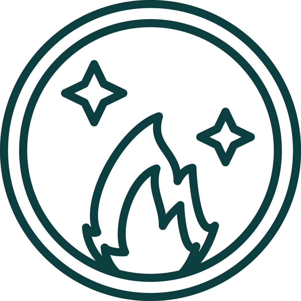 Ring Of Fire Vector Icon Design