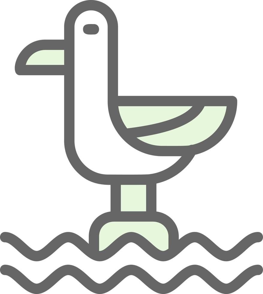 Seagull Vector Icon Design