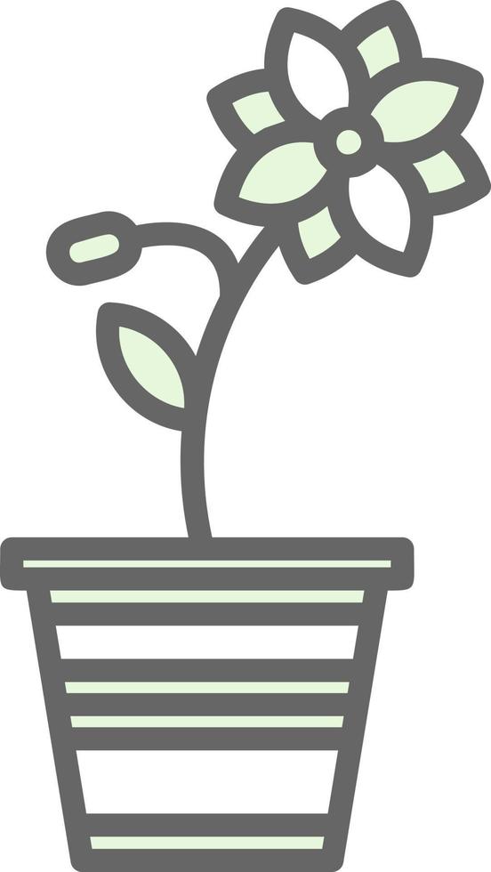 Flower Pot Vector Icon Design