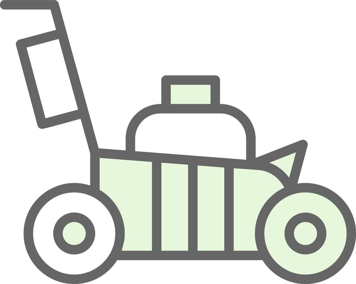 Lawn Mower Vector Icon Design