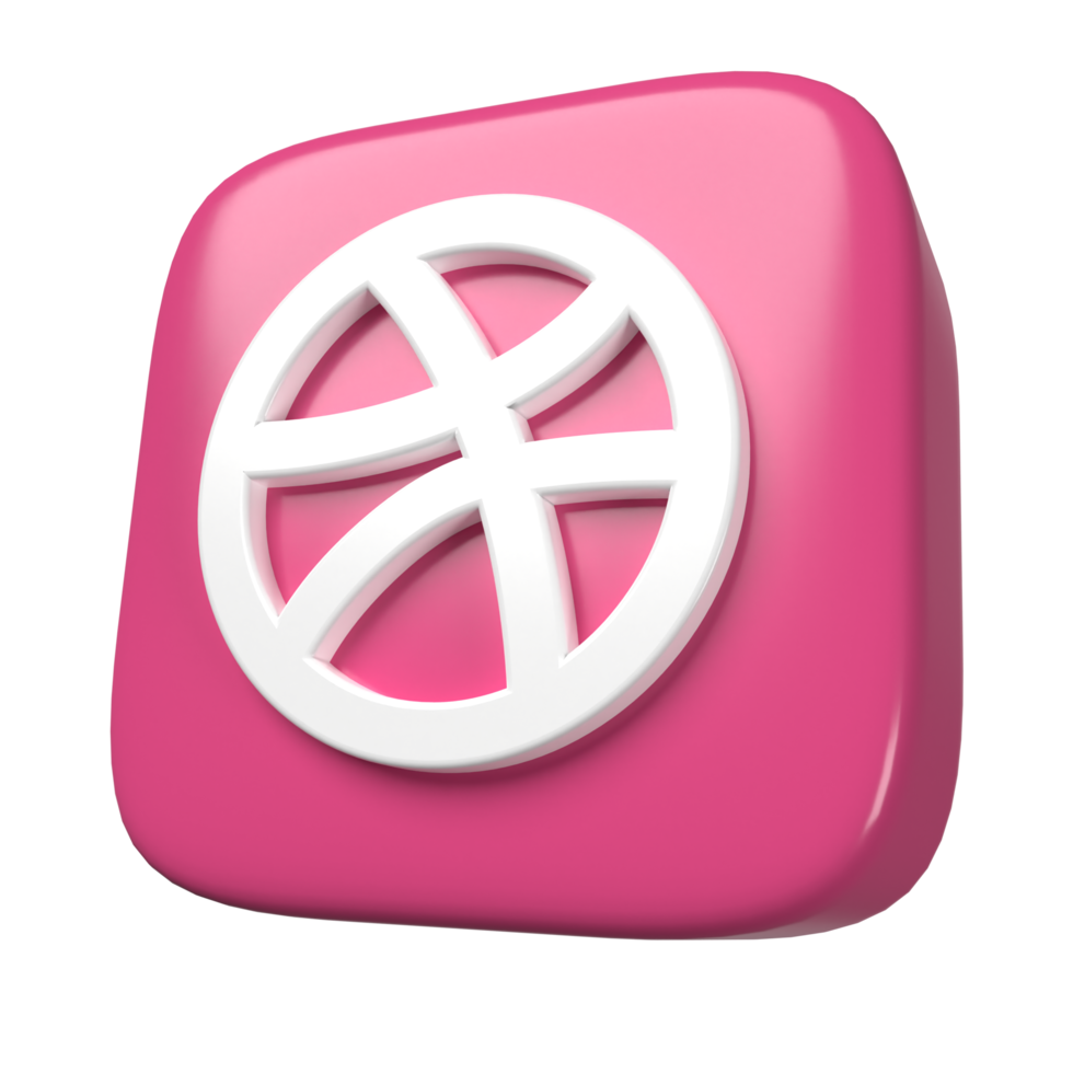 dribbble 3d icon png