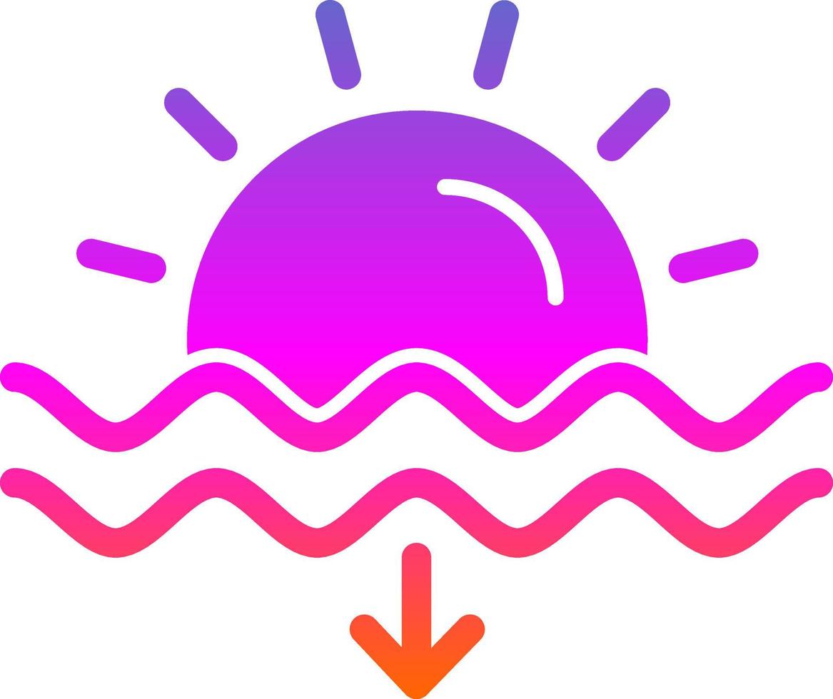 Sunset Vector Icon Design
