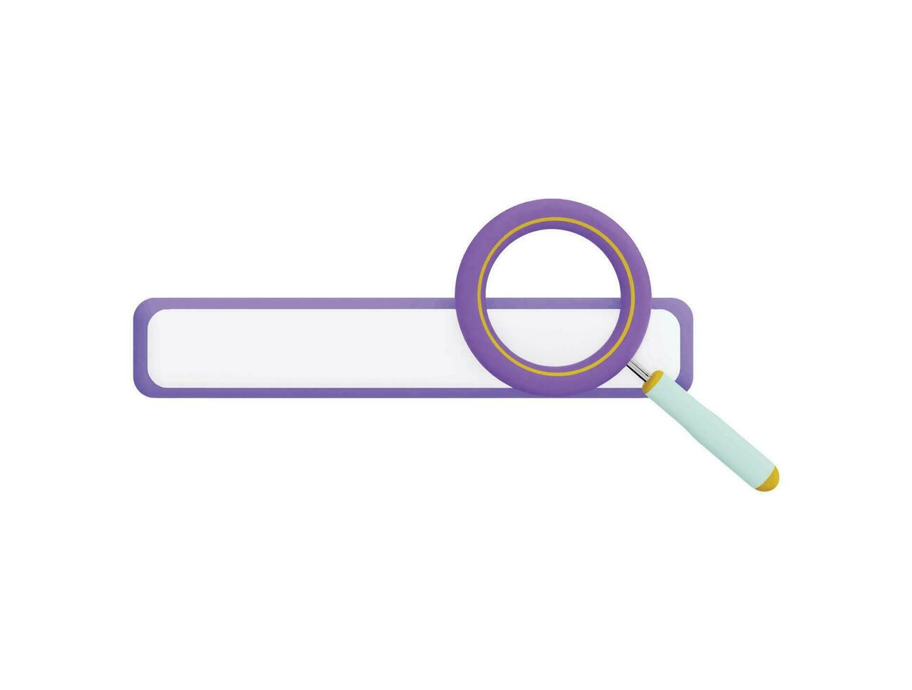 magnifying glass discovery research search analysis with 3d vector icon cartoon minimal style